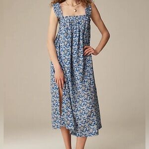 J. Crew NWT Cotton Voile Ruffle-trim Shift Midi Dress
